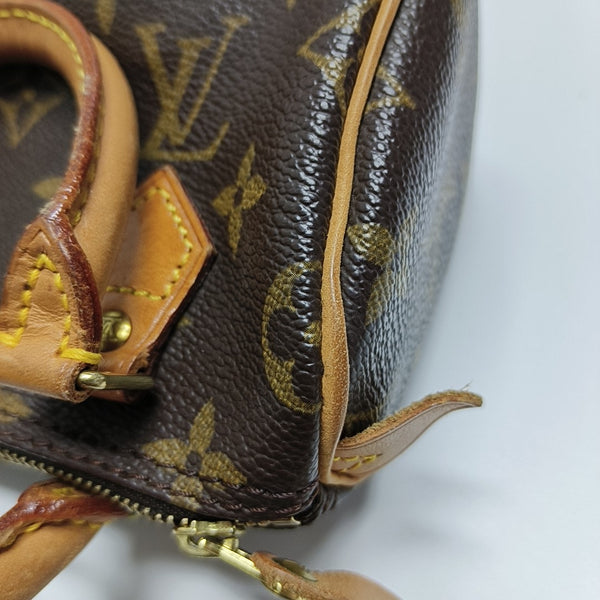 SPEEDY Nano Monogram Coated Canvas Brown