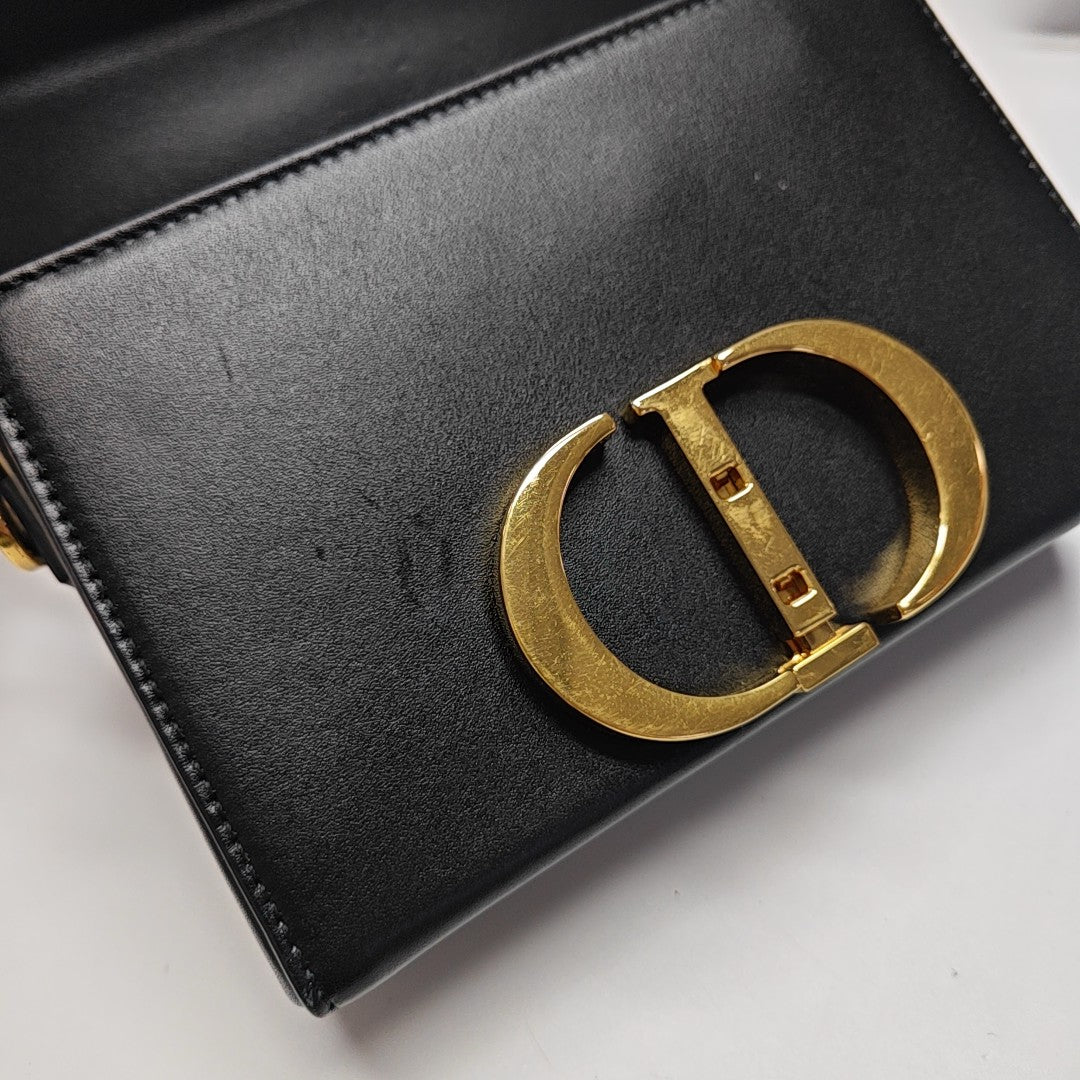 30 Montaigne Mini Calfskin Black