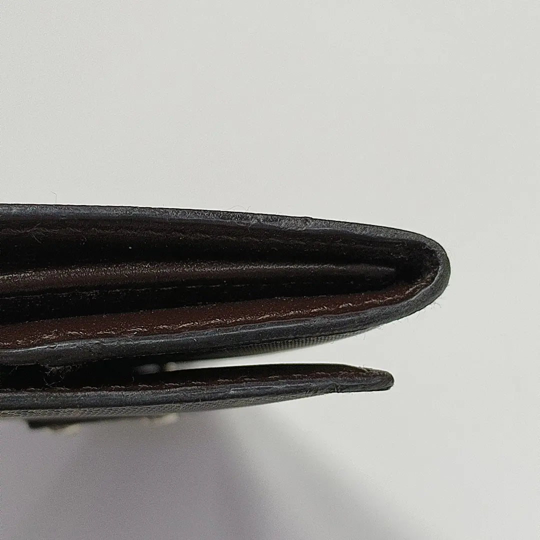Monogram Leather Clutch Gray