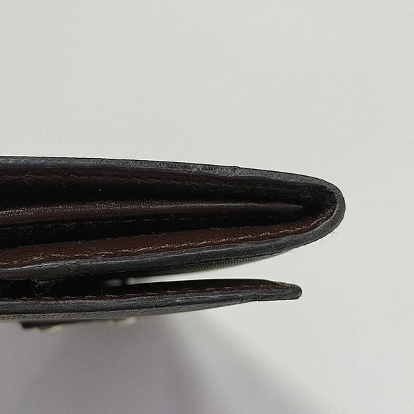 Monogram Leather Clutch Gray