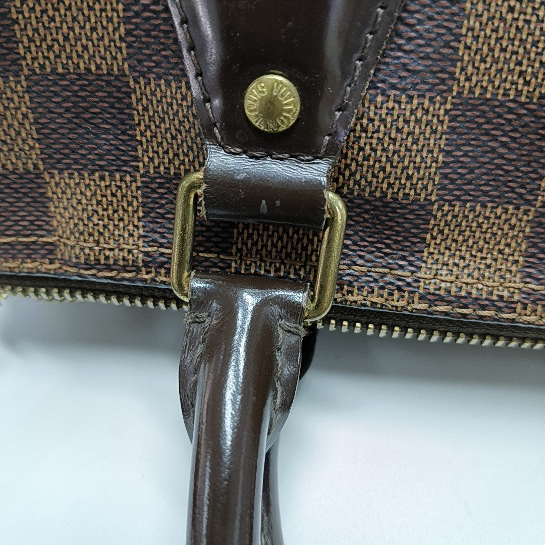 SPEEDY 25 Damier Ebene Coated Canvas Brown