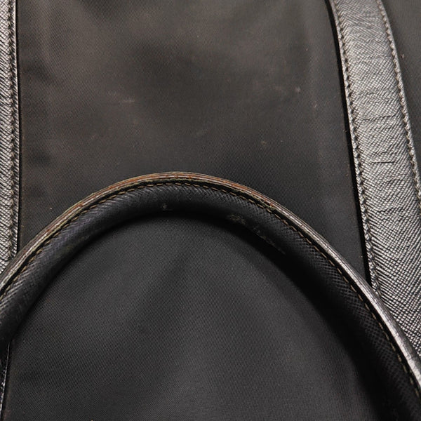 Nylon Top Handle Bag Black