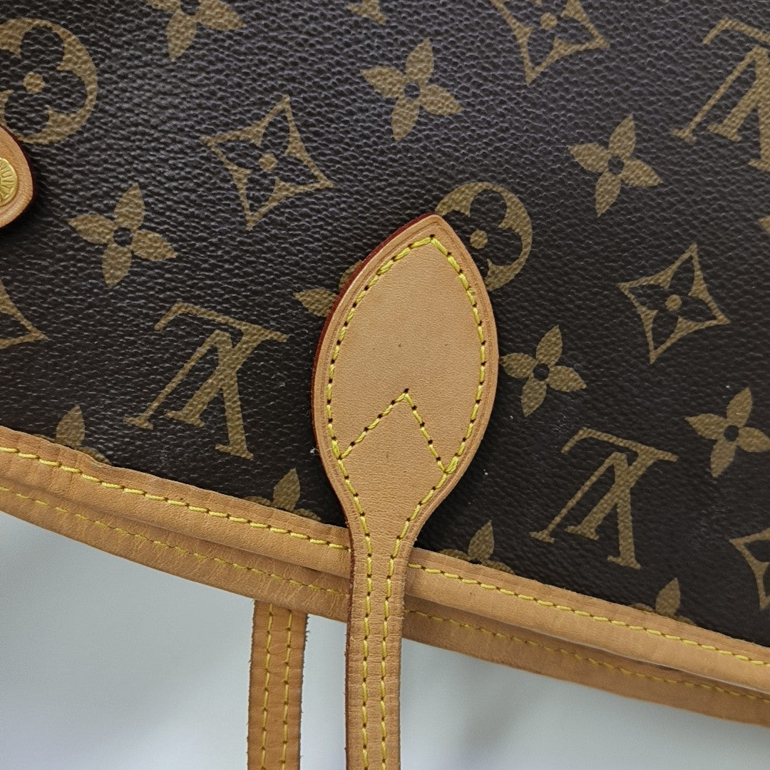 NEVERFULL MM Monogram Coated Canvas Brown