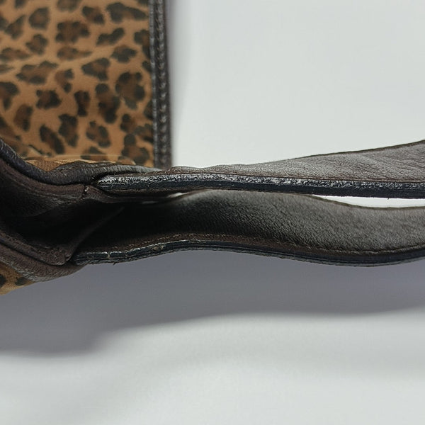 Fabric Top Handle Bag Brown