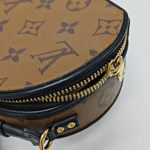BOITE CHAPEAU Mini Monogram Coated Canvas Brown