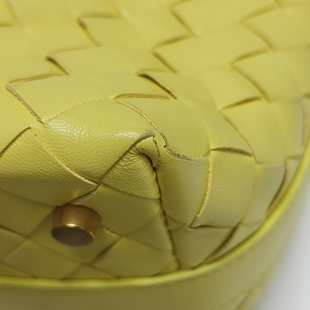 Lambskin Top Handle Bag Yellow