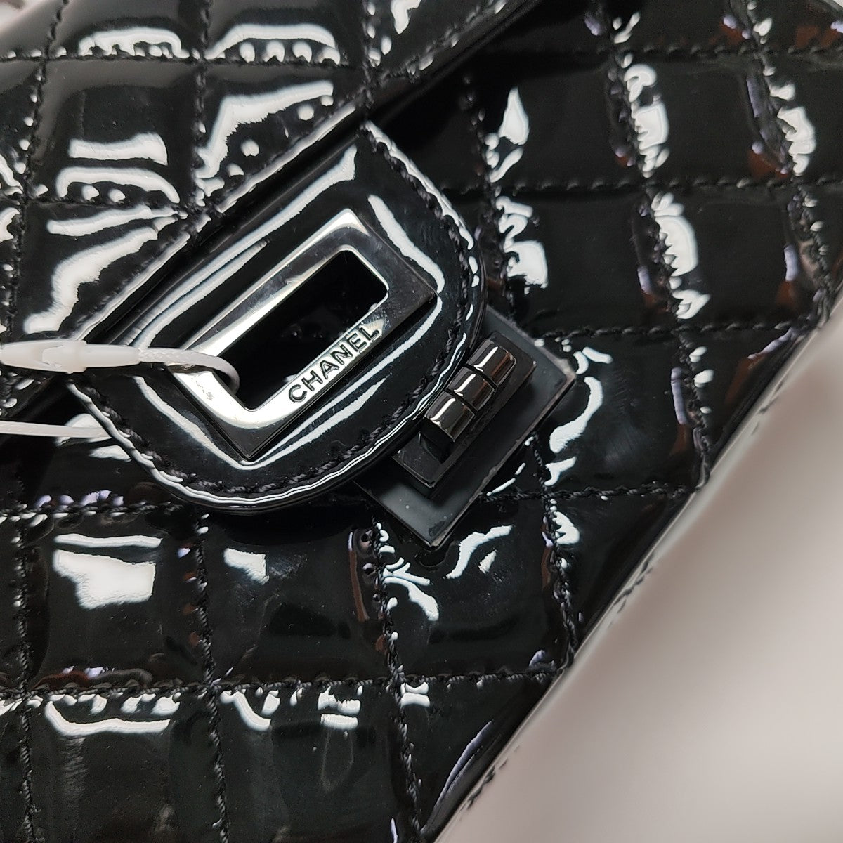 2.55 224 (mini) Quilted Patent Calfskin Black
