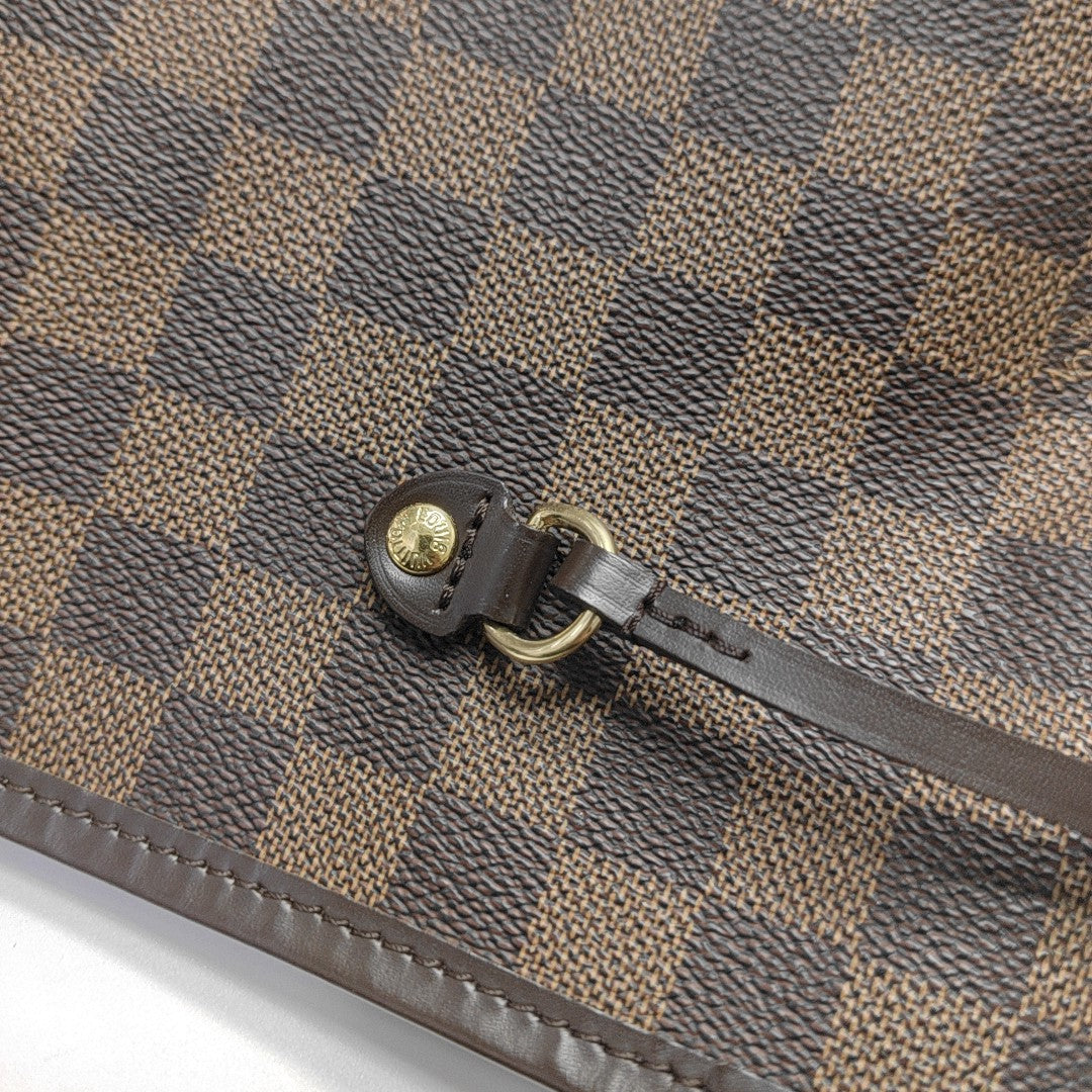 NEVERFULL GM Damier Ebene Coated Canvas Brown