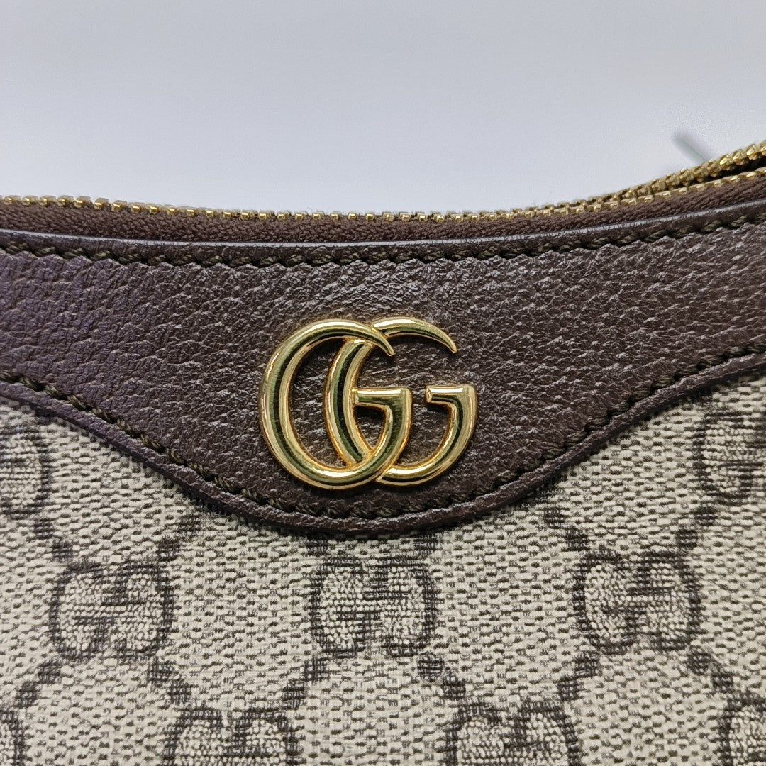 Ophidia Small Monogram Coated Canvas Beige