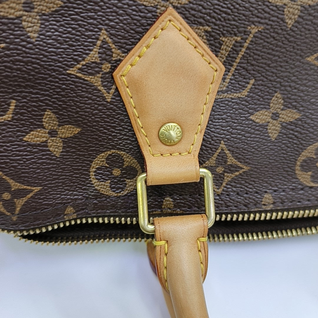 SPEEDY 30 Monogram Coated Canvas Brown