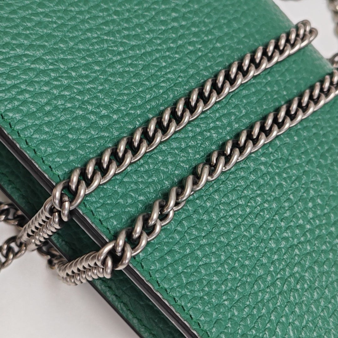 Dionysus Super Mini Calfskin Green