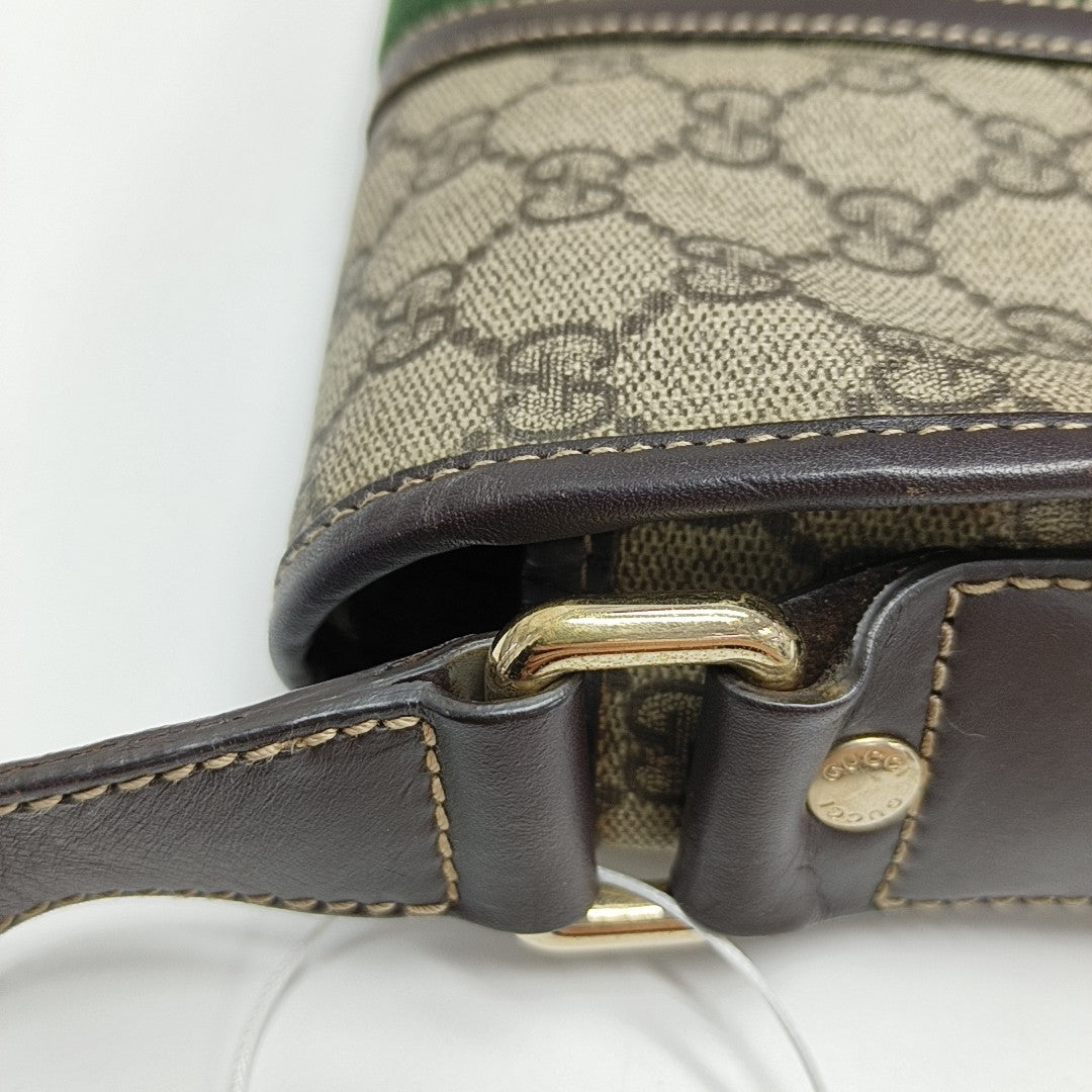 Monogram Coated Canvas Crossbody Bag Beige