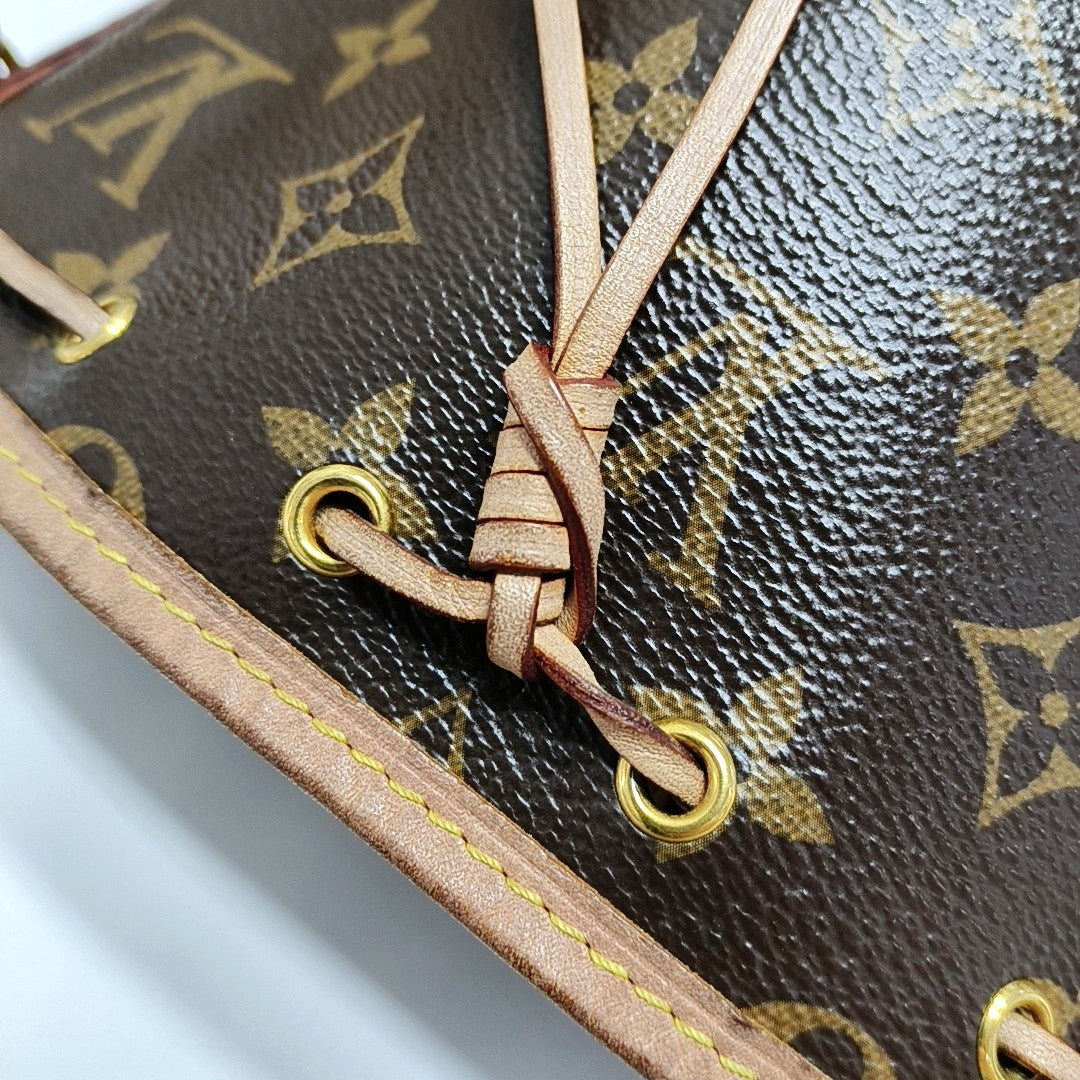 NÉONOÉ Nano Monogram Coated Canvas Brown