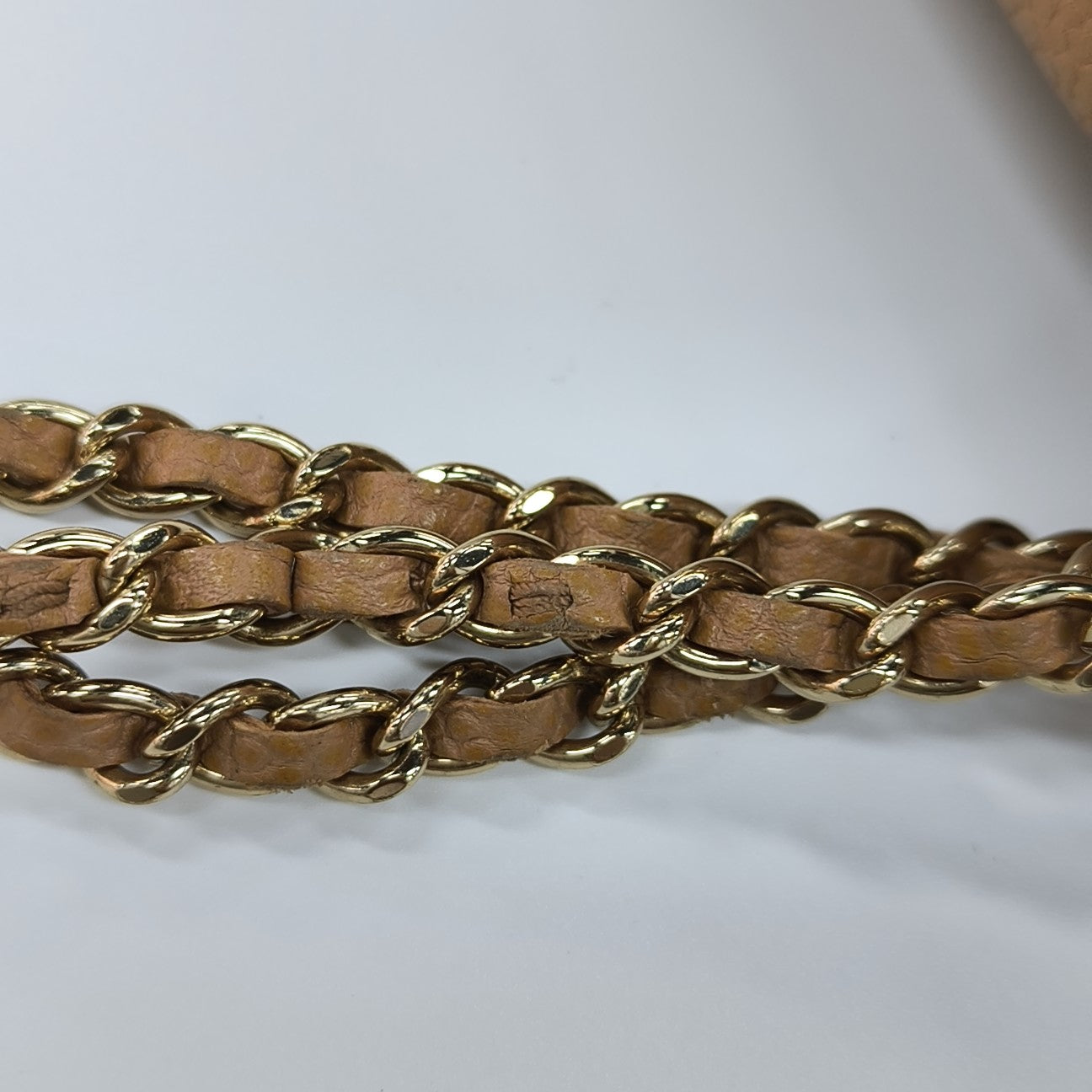 DOUBLE CC Quilted Grained Calfskin Brown
