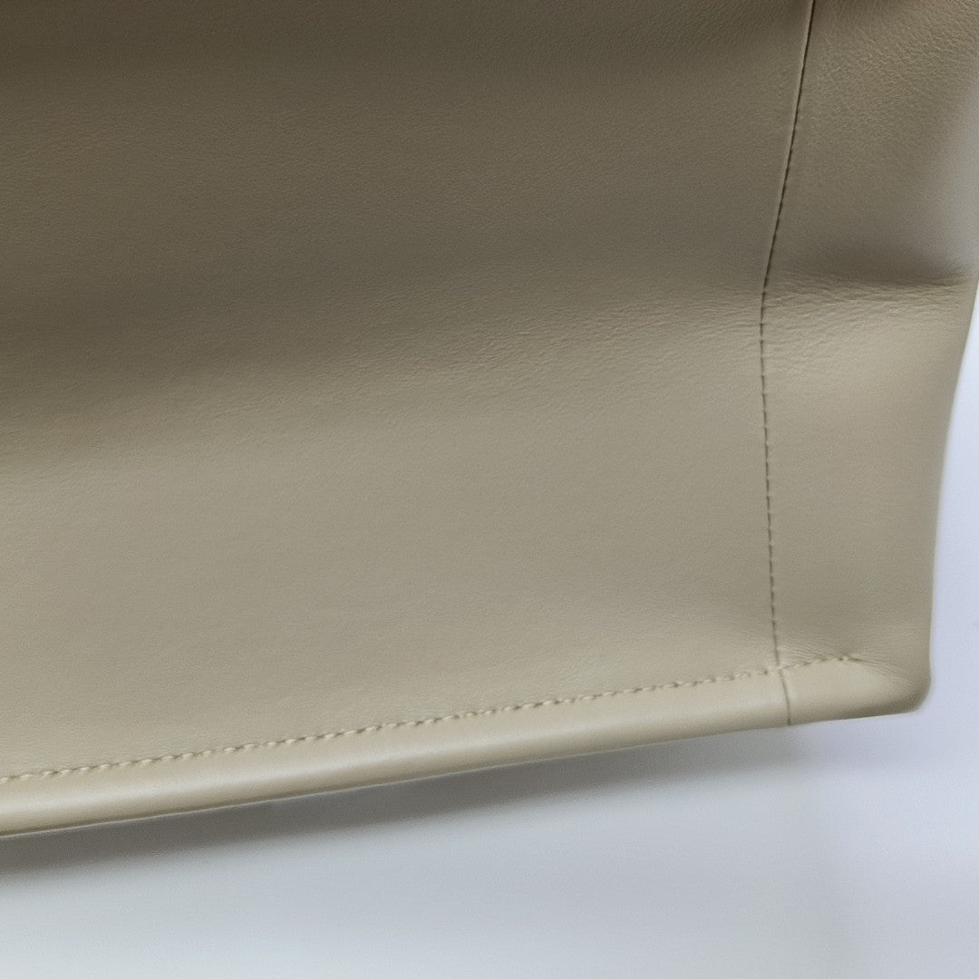 Book Tote Small Quilted Calfskin Beige