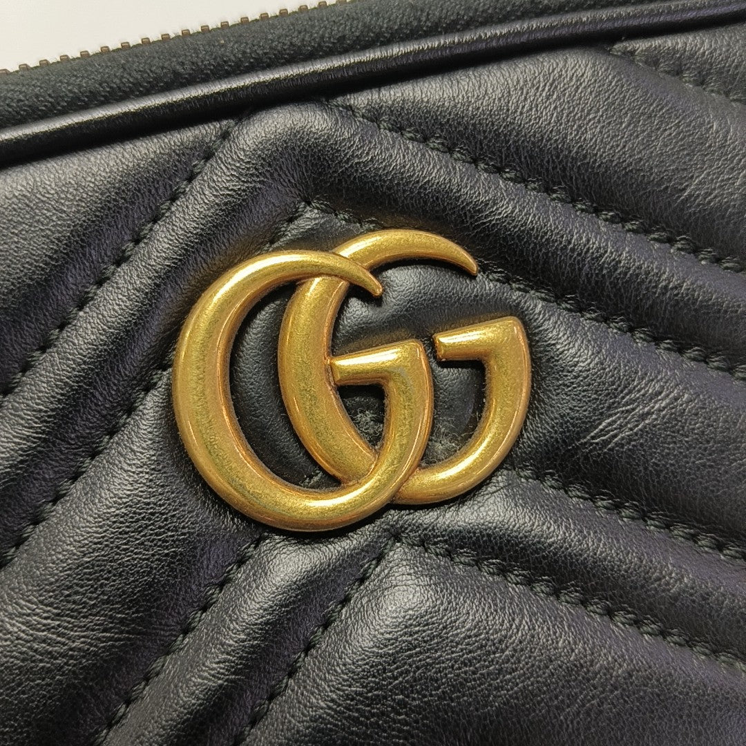 GG Marmont Mini Quilted Calfskin Black