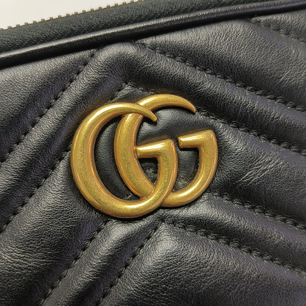 GG Marmont Mini Quilted Calfskin Black