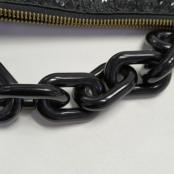 Sequins Top Handle Bag Black