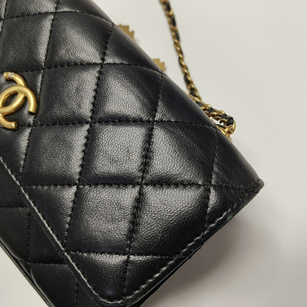 WOC Quilted Lambskin Black