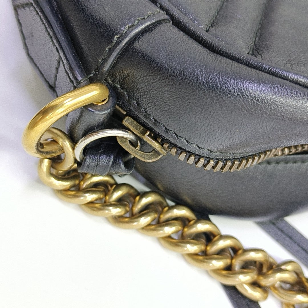 GG Marmont Small Quilted Calfskin Black