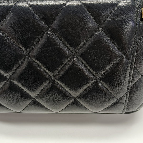 VANITY CASE Small Quilted Lambskin Black