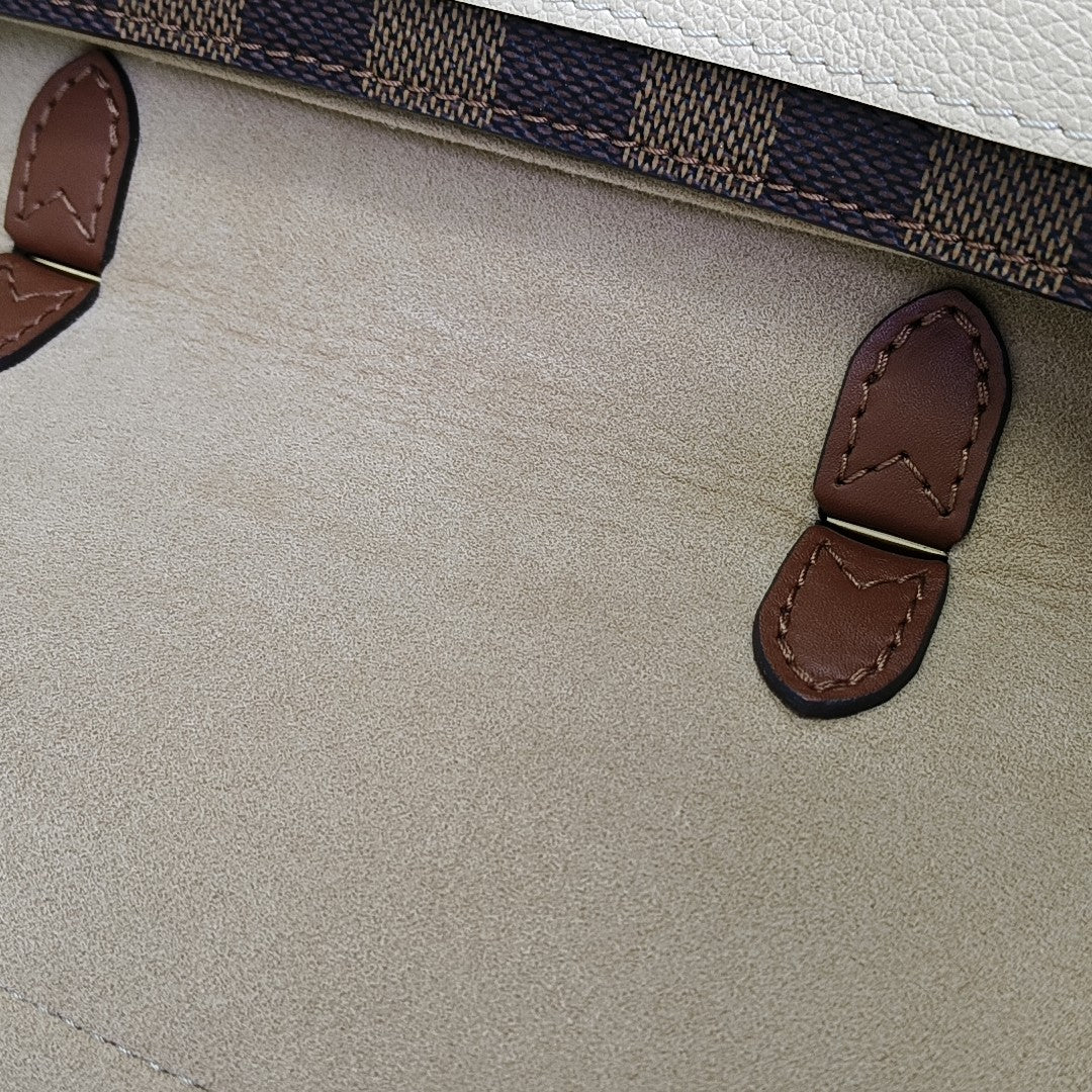 BEAUMARCHAIS Damier Ebene Coated Canvas Brown