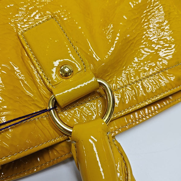 Patent Leather Shoulder Bag Yellow