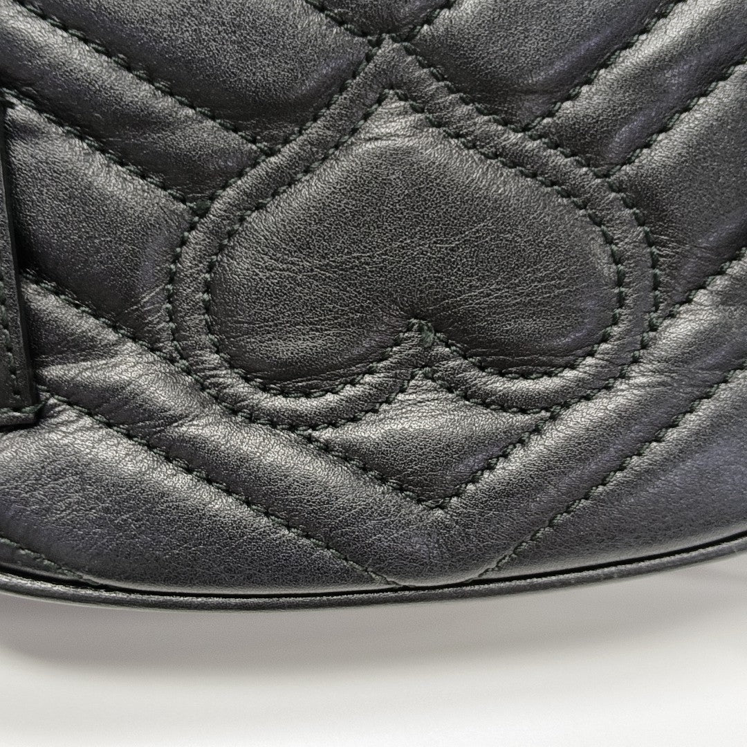 GG Marmont Super Mini Quilted Calfskin Black