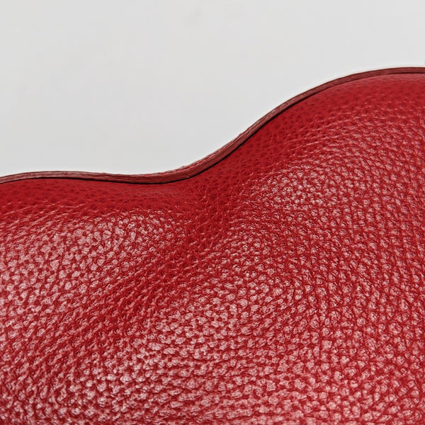 Leather Shoulder Bag Red