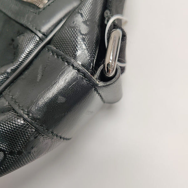 Monogram Coated Canvas Crossbody Bag Black