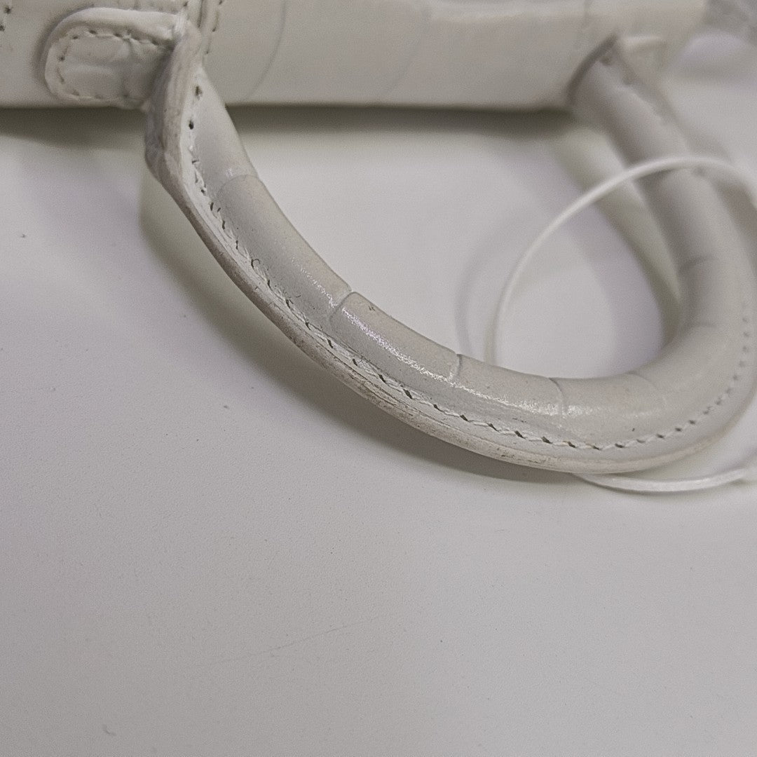 Hourglass Mini Calfskin White