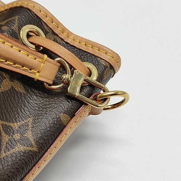 NOÉ Nano Monogram Coated Canvas Brown