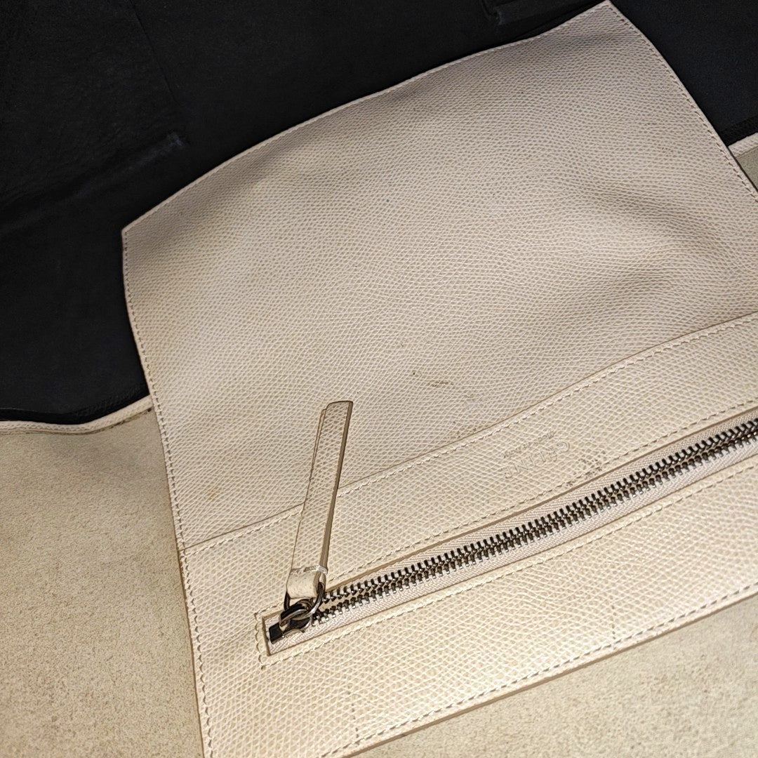 HORIZONTAL CABAS Calfskin White