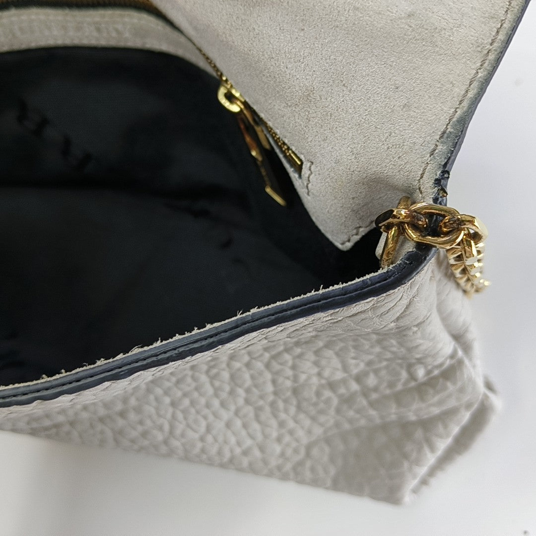 Calfskin Shoulder Bag Gray