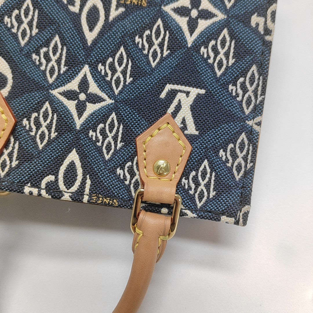 SAC PLAT Mini Monogram Denim Blue