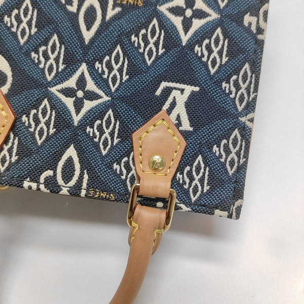 SAC PLAT Mini Monogram Denim Blue