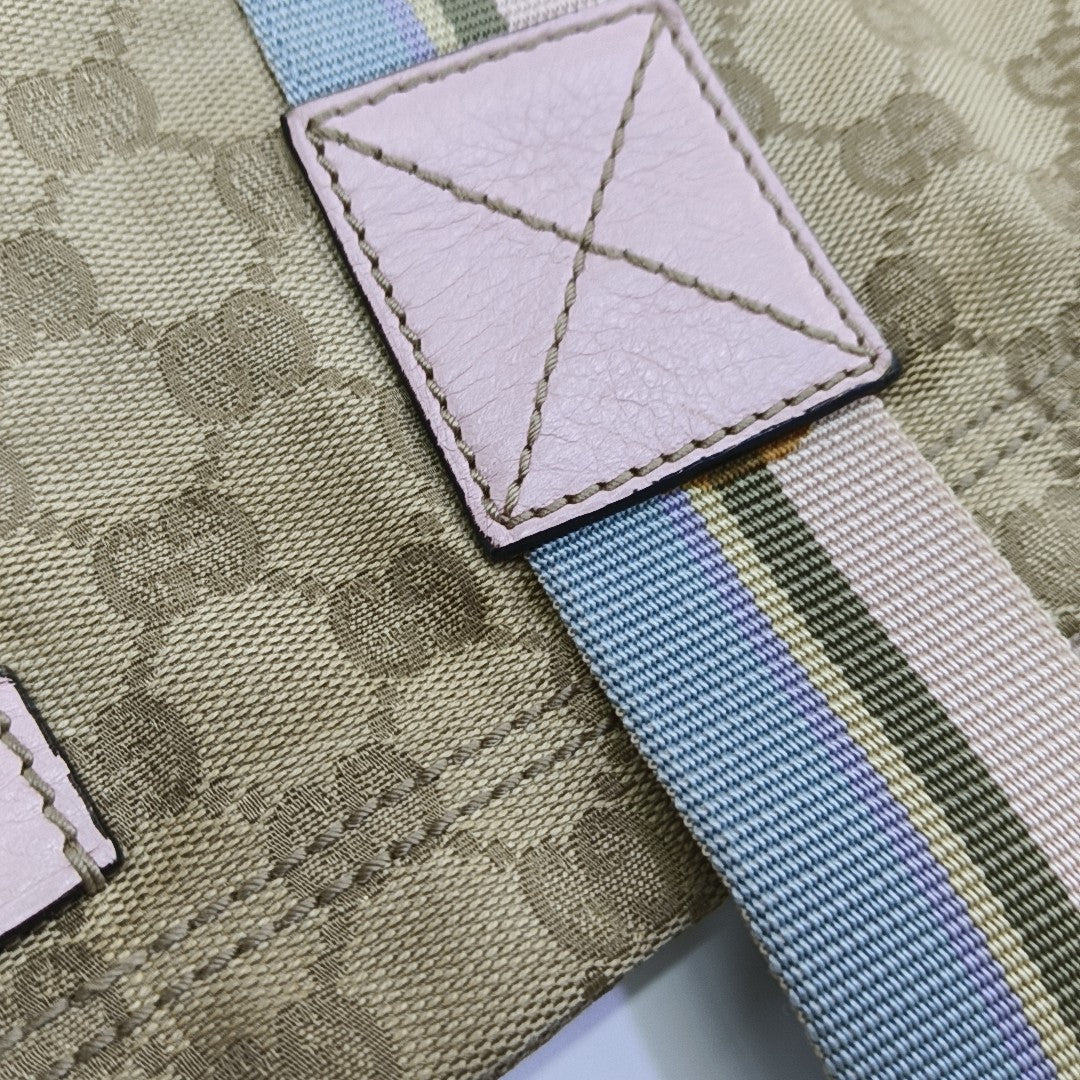 Monogram Canvas Tote Bag Beige