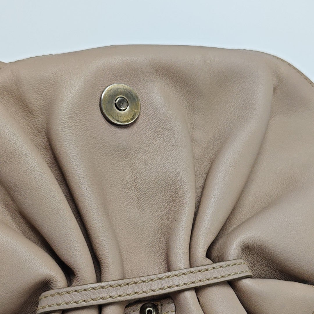 Leather Top Handle Bag Pink