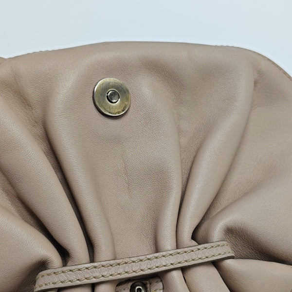 Leather Top Handle Bag Pink