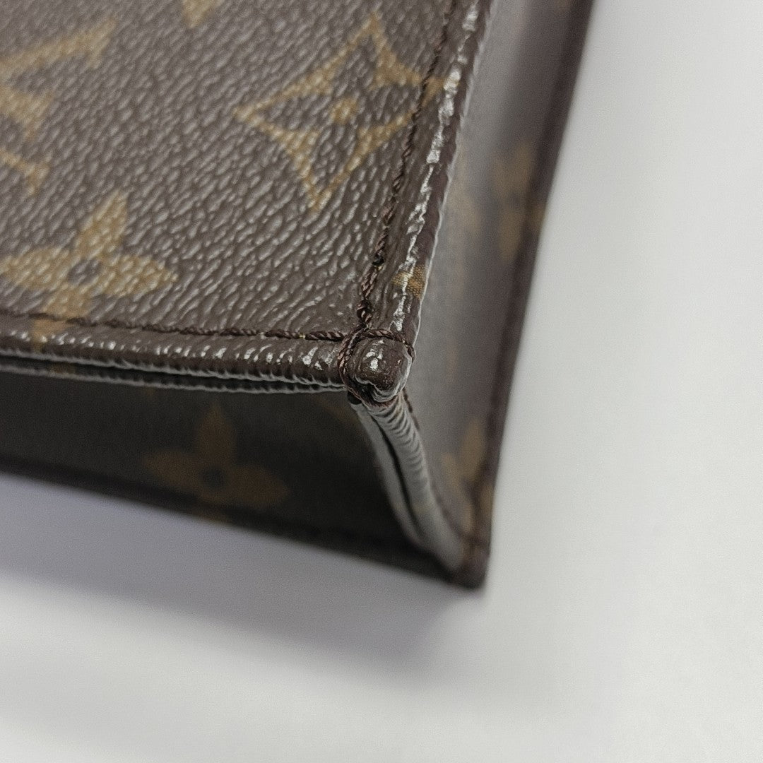 SAC PLAT Mini Monogram Coated Canvas Brown