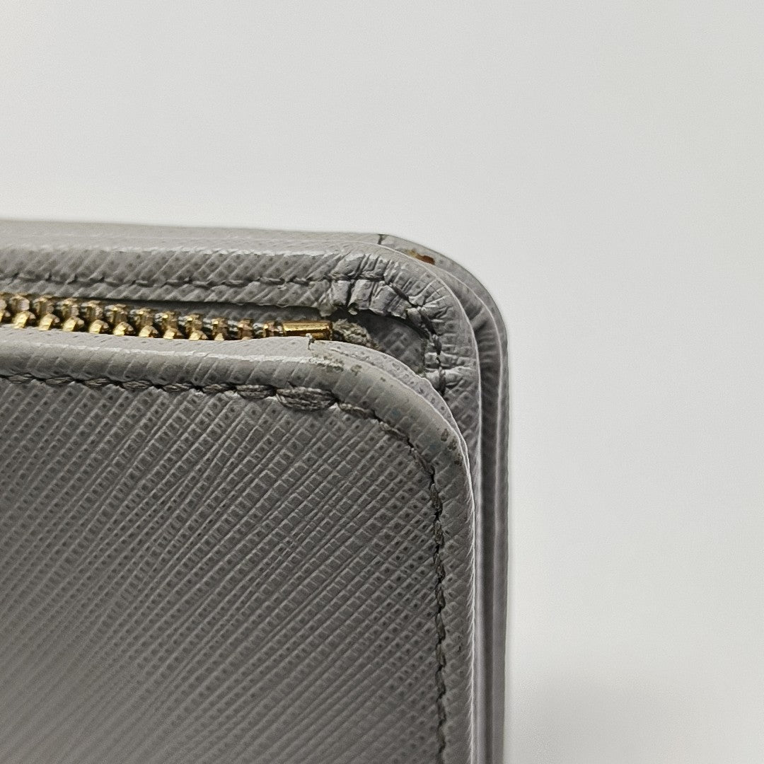 Gancini Calfskin Gray Wallet