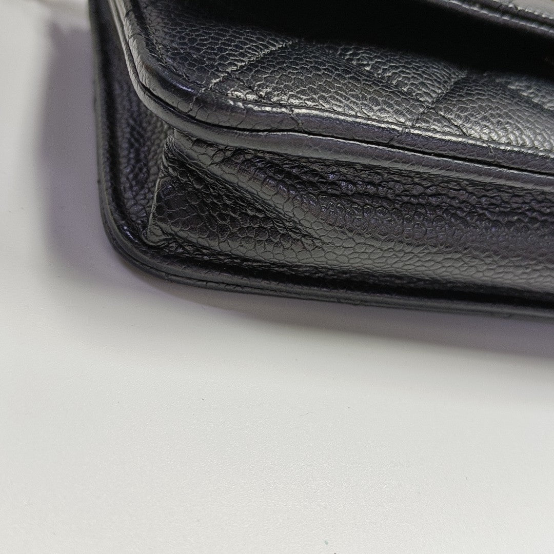 WOC Quilted Grained Calfskin Black