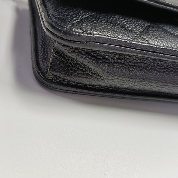 WOC Quilted Grained Calfskin Black
