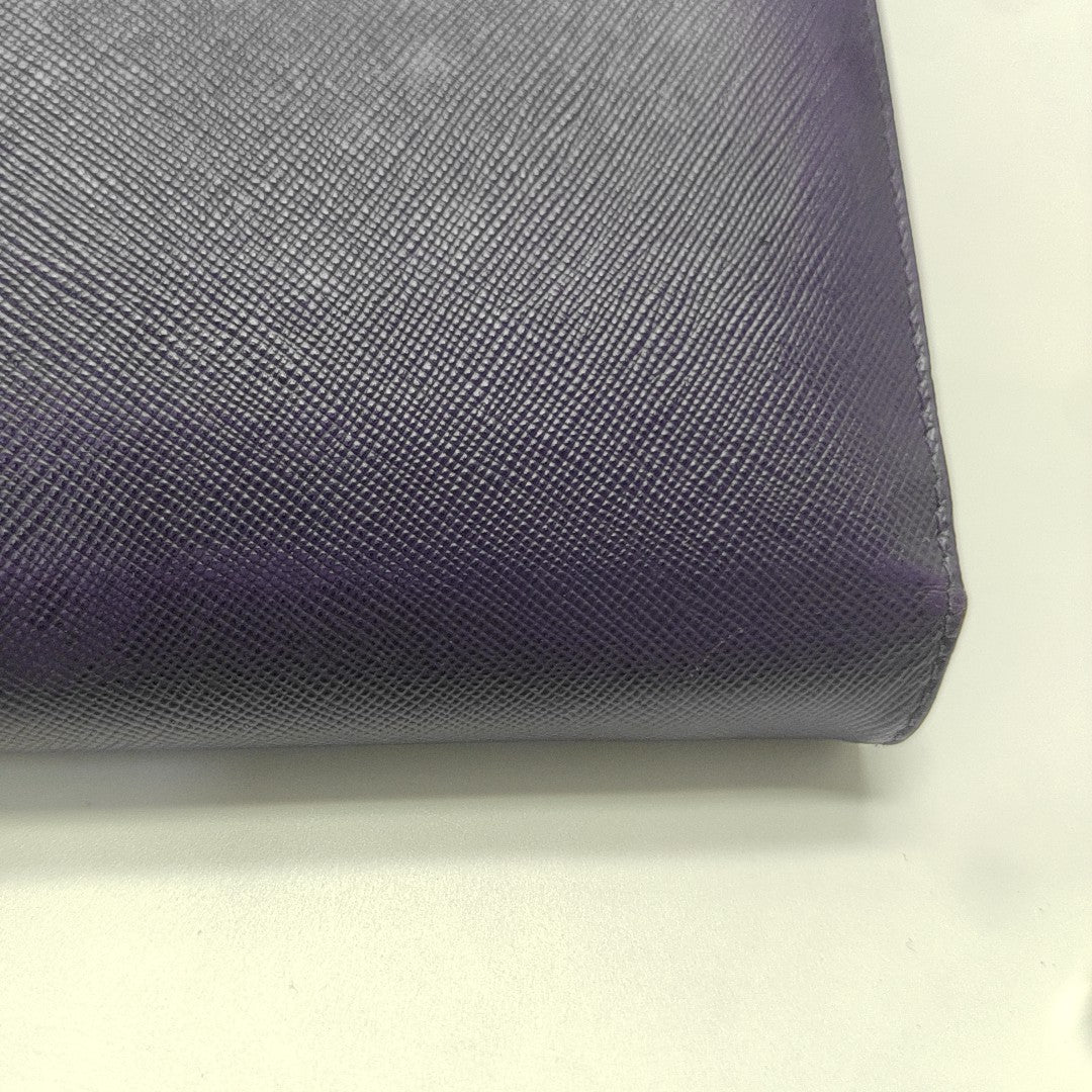 Calfskin Shoulder Bag Purple