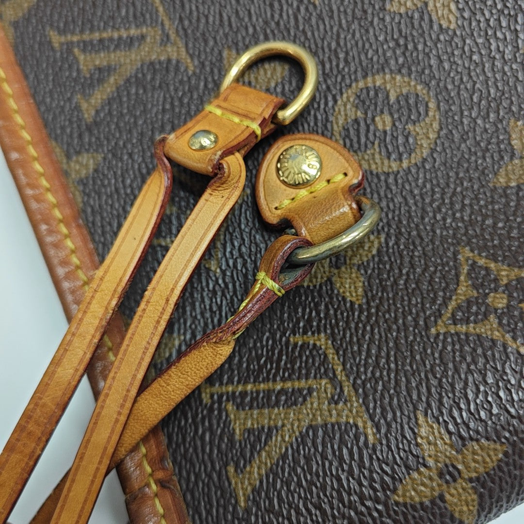 NEVERFULL MM Monogram Coated Canvas Brown