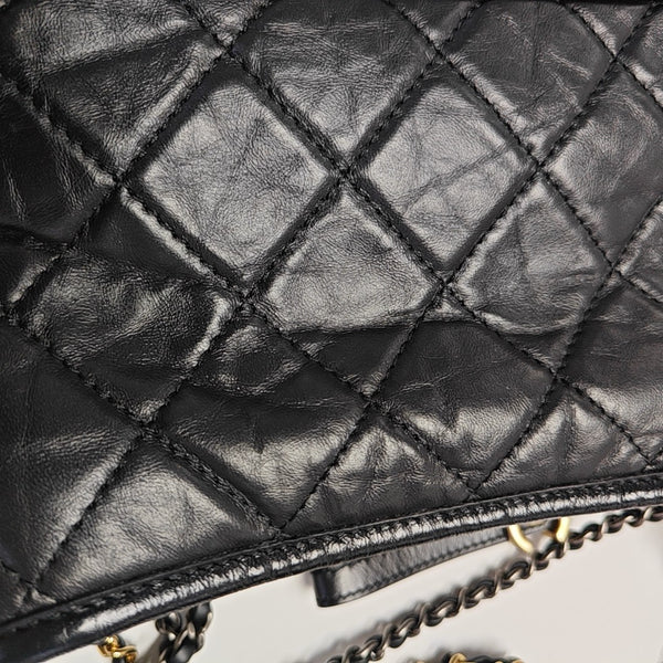 GABRIELLE Small Quilted Calfskin Black