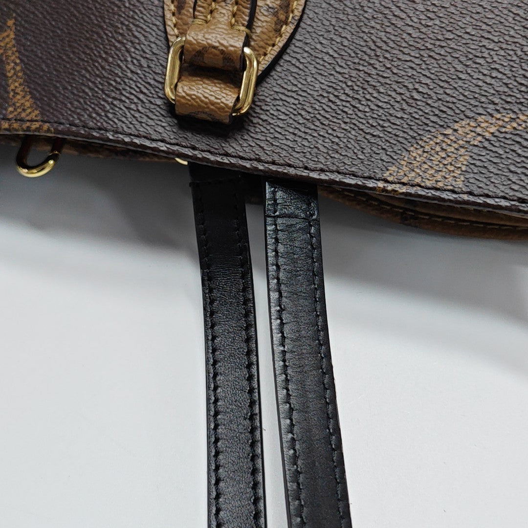 ONTHEGO MM Monogram Coated Canvas Brown