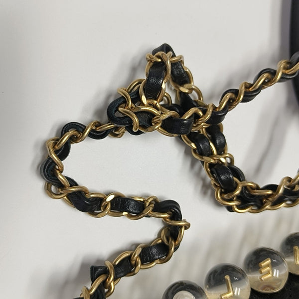 Quilted Lambskin Crossbody Bag Black
