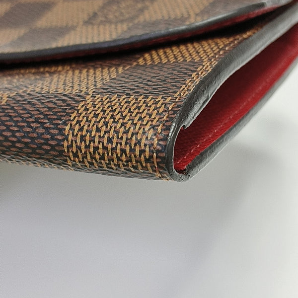 EMILIE Damier Ebene Coated Canvas Brown Wallet