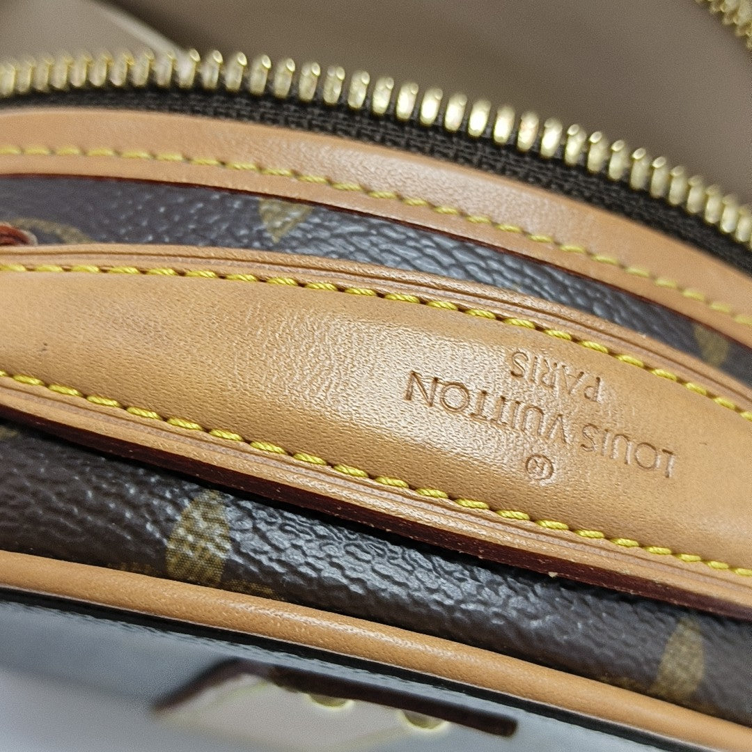 BOITE CHAPEAU Mini Monogram Coated Canvas Brown